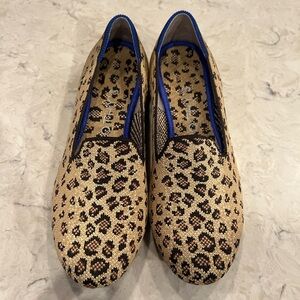Rothy's Tan and Black Leopard Flats